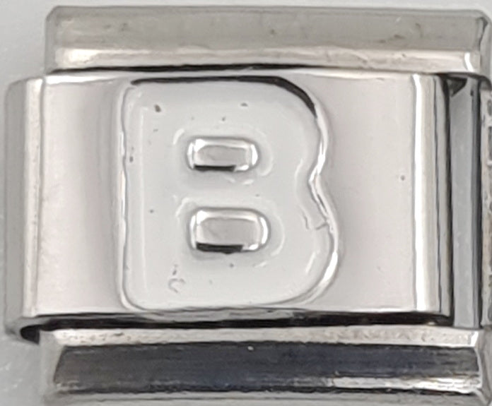 Charme Lettre Initiale Or Argent 9mm - Compatible Bracelet Nomination Et Italien