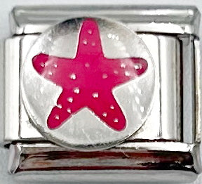 Pink Starfish 9mm Charm
