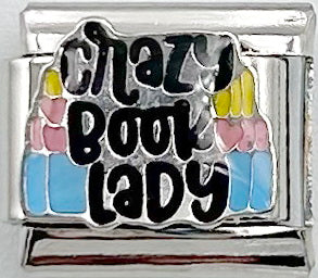 Crazy Book Lady 9mm Charm