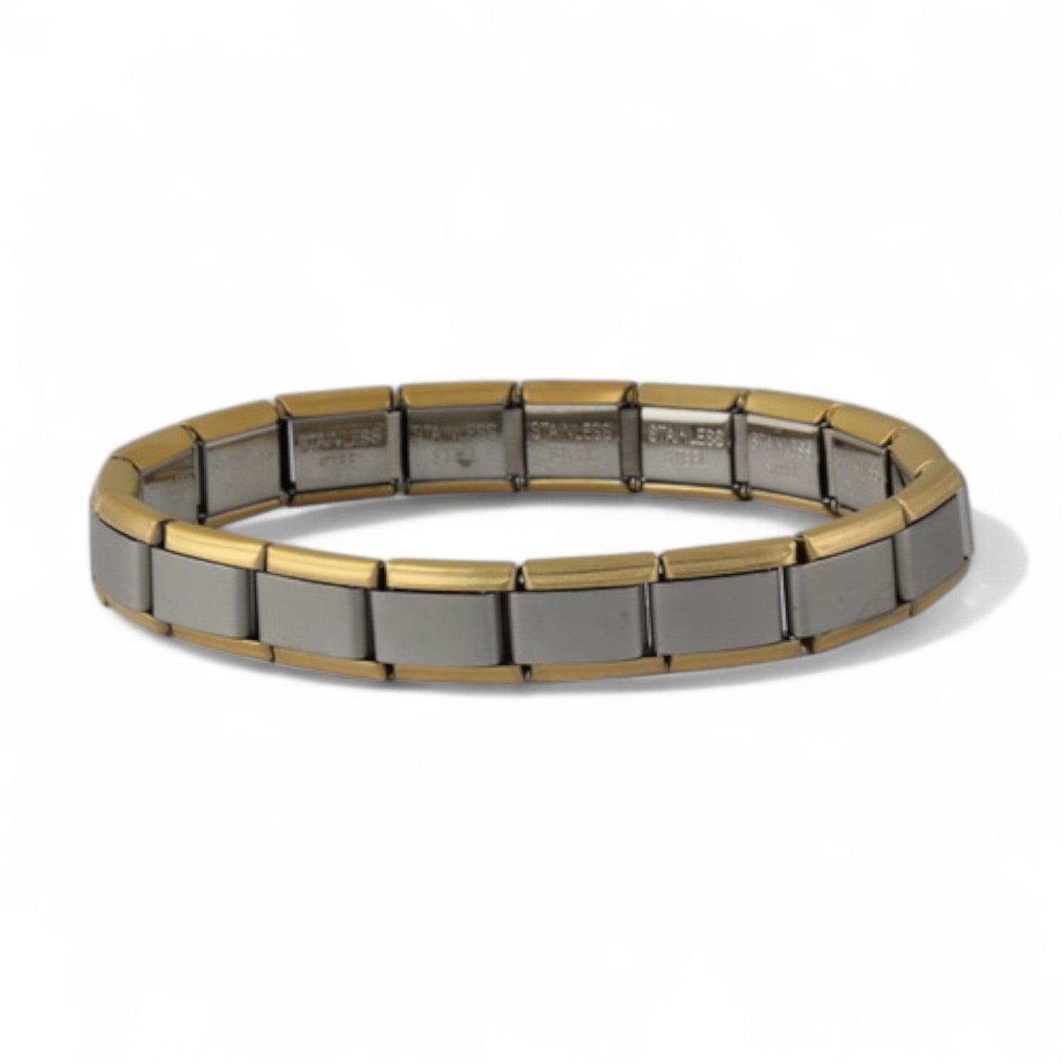 9mm Matte Gold Edge Italian Charm Starter Bracelet – Charmed Jewellery