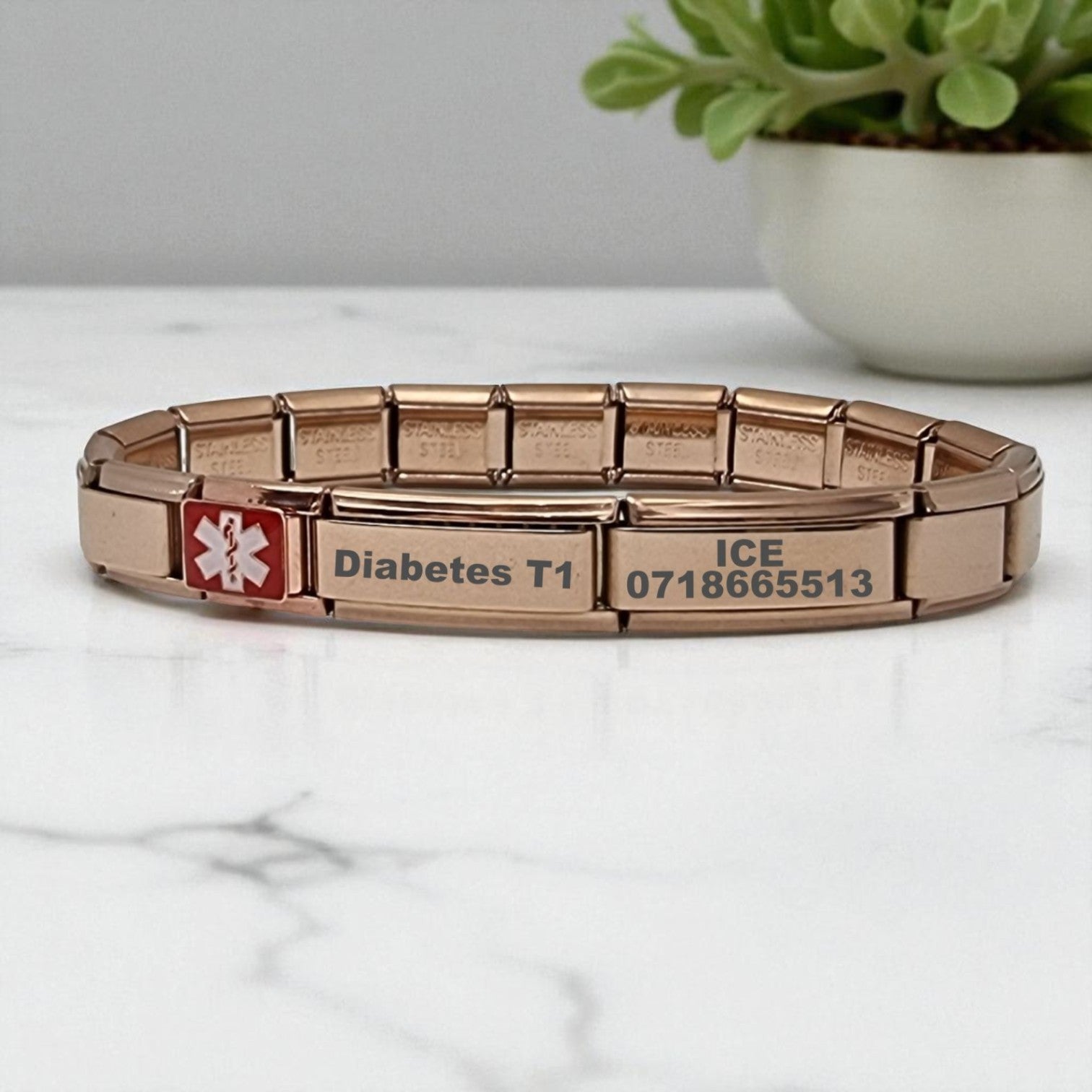 Charm Bracelet Medical Id Ankle Bracelets Sterling Silver Womens