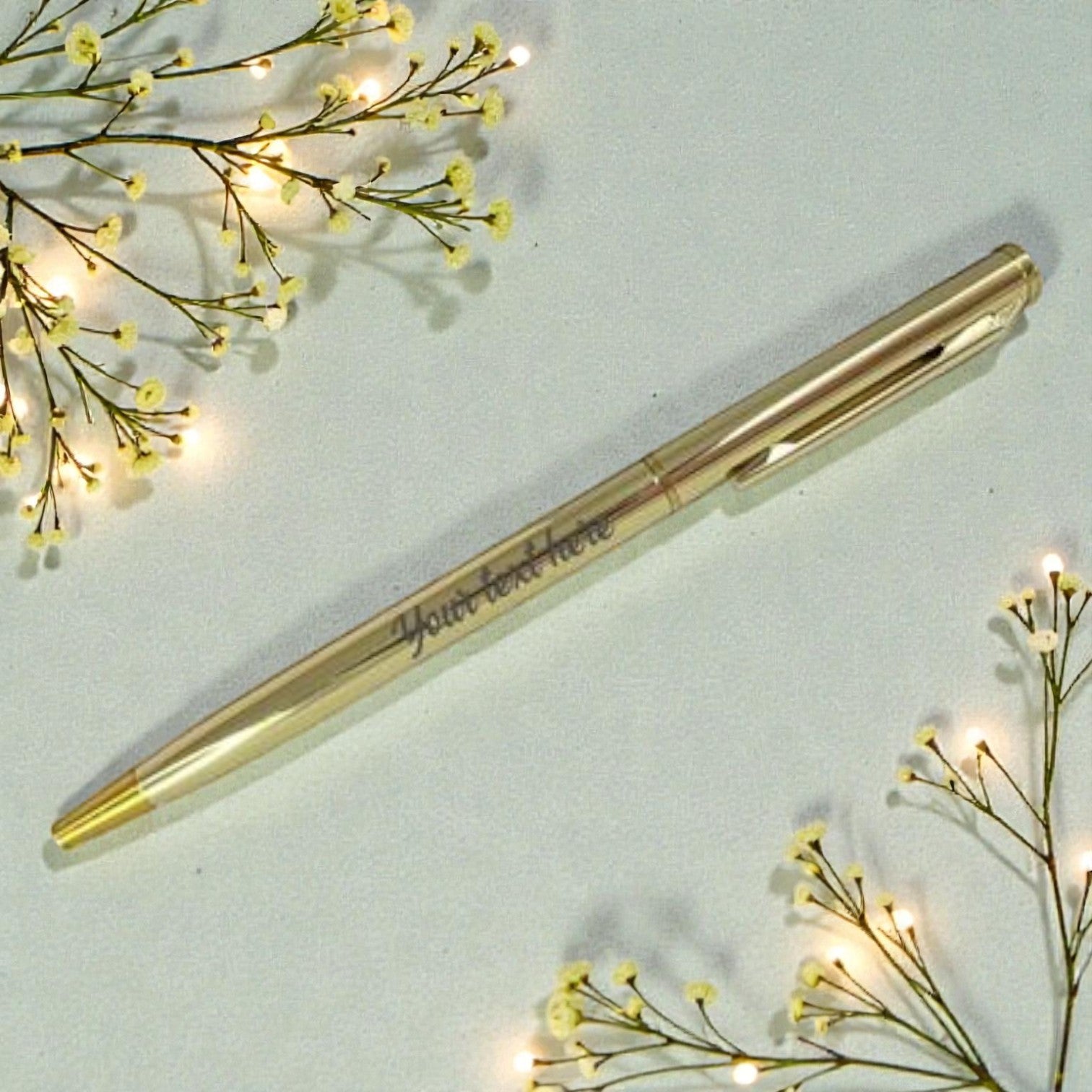 Slim Personalized Pen - Gold* – Charmed Jewellery