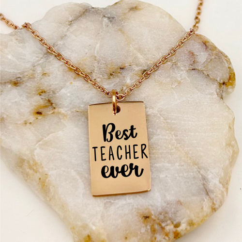 Best Teacher Ever Necklace