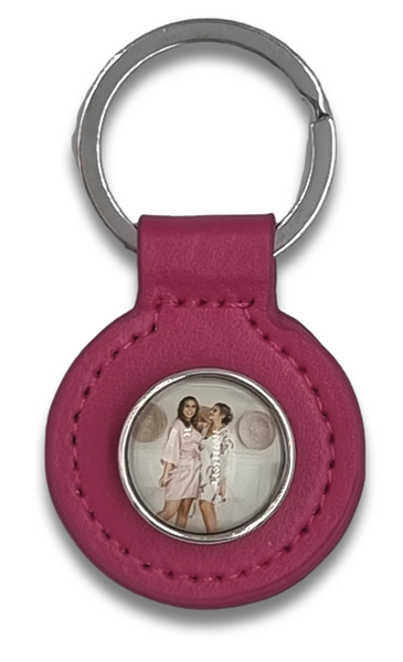 Pink Snap Keyring+Photo Charm *Click to personalize*