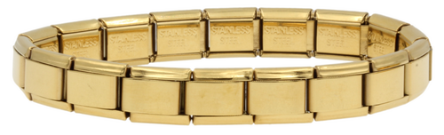 9mm Gold Plated Italian Charm Starter Bracelet