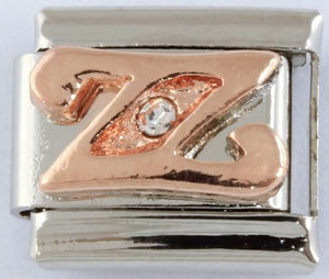 9mm Rose Gold Plated Letter Z Charm-Charmed Jewellery