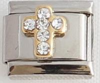 April Birthstone Cross 9mm Charm-Charmed Jewellery