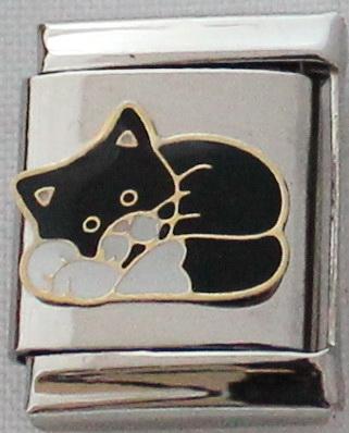 Black and White Cat 13mm Charm-Charmed Jewellery