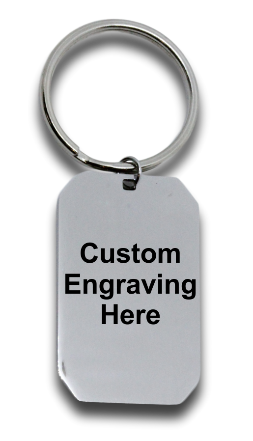 Custom Engraved Dog Tag Keyring-Charmed Jewellery