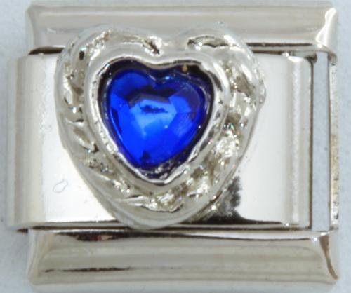 Dark Blue Heart Stone 9mm Charm-Charmed Jewellery