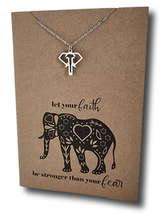 Elephant Pendant & Chain - Card 402