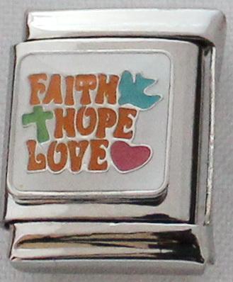 Faith Hope Love 13mm Charm-Charmed Jewellery