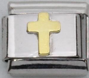 Gold Plated Cross 9mm Charm-Charmed Jewellery