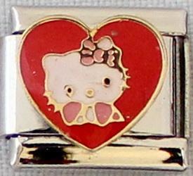 Hello Kitty red heart 9mm Charm-Charmed Jewellery