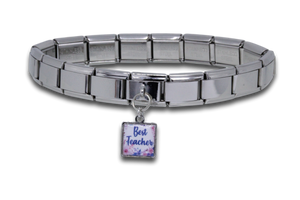 Italian Charm Bracelet & Custom Dangle Link *Click to personalize*-Charmed Jewellery
