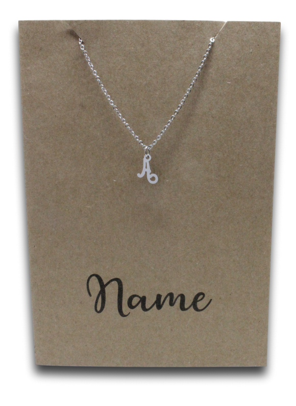 Letter A Pendant & Chain (Click to Personalize)-Charmed Jewellery