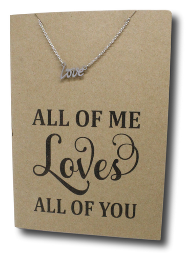 Love Pendant & Chain - Card 203-Charmed Jewellery