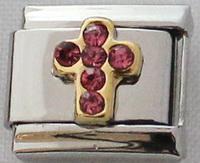 October Birthstone Cross 9mm Charm-Charmed Jewellery