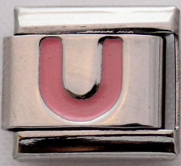 Pink Letter U-Charmed Jewellery