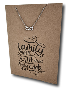 Small Infinity Pendant & Chain - Card 409