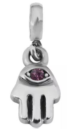 Stainless Steel CZ Hamsa Mini Charm-Charmed Jewellery
