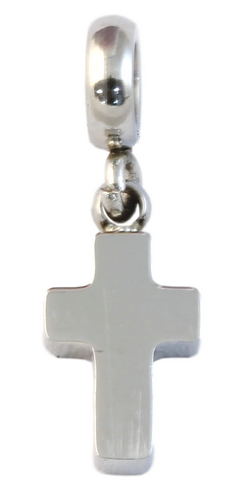Stainless Steel Mini Cross Charm-Charmed Jewellery