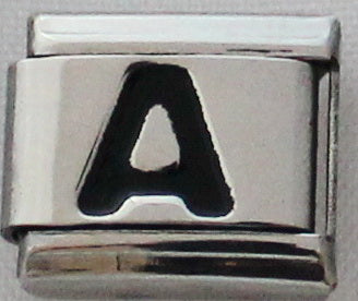 9mm Black Letter Charms