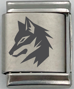 13mm Laser Engraved Charm - Wolf