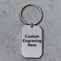 Custom Engraved Dog Tag Keyring (front & back)