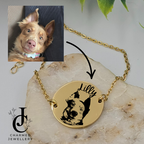 Photo Engraved Round Disc Bracelet