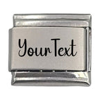 9mm Engraved Name/Word Italian charm Matte