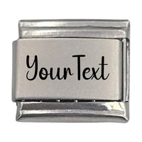 9mm Engraved Name/Word Italian charm Matte