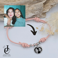 Photo Engraved Round Disc Rope Bracelet