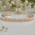Custom Engraved 5mm Stainless Steel Rose Gold Bangle