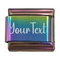 9mm Engraved Name/Word Italian charm (Rainbow)