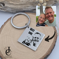 Photo Engraved Square Keyring