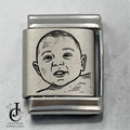 13mm Photo Engraved Italian charm