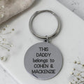 Personalized Daddy Engraved Keyring