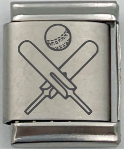 13mm Laser Engraved Charm - Cricket