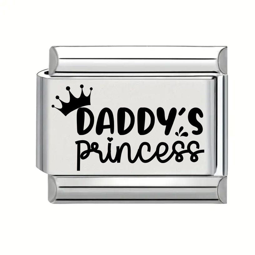 9mm Laser Engraved Charm - Daddy's Princess