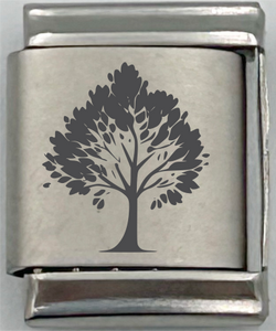 13mm Laser Engraved Charm - Tree