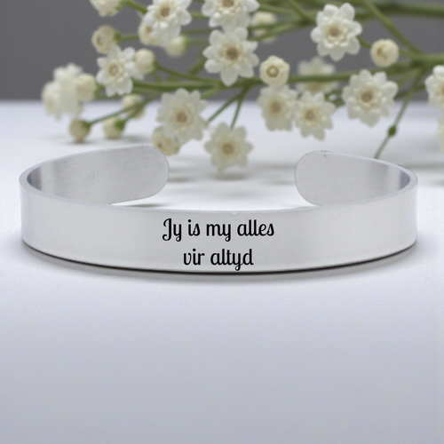 Custom Engraved 10mm Stainless Steel Bangle