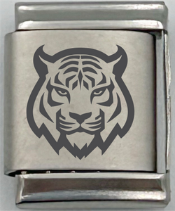 13mm Laser Engraved Charm - Tiger