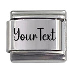 9mm Engraved Name/Word Italian charm