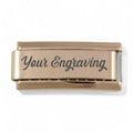 9mm Rose Gold Engraved Personalized Superlink Italian charm
