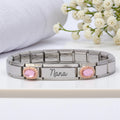 9mm Engraved Name & Enamel Italian Charm Bracelet