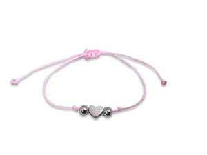 Children's Pink Rope Bracelet with Custom Charm