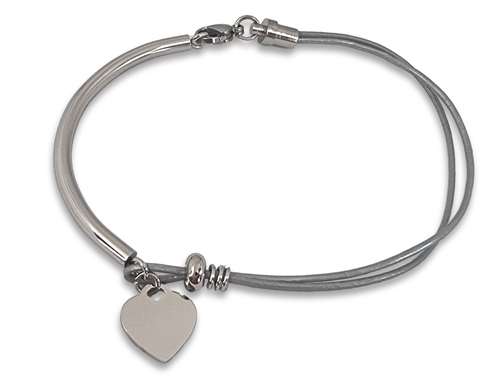 Stainless Steel Grey Rope Bracelet