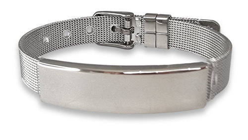 Personalized Stainless Steel Mesh ID Bracelet