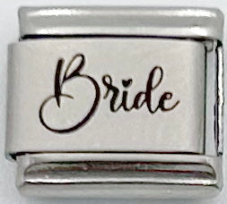 9mm Laser Italian Charm - Bride